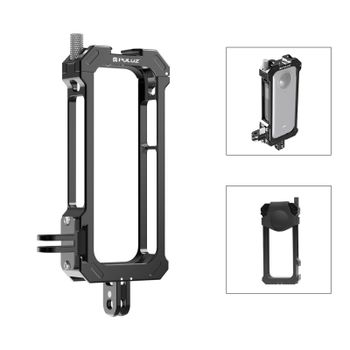 PULUZ para Insta360 X3 marco de carcasa de plataforma de jaula protectora de Metal con Base de zapata fría expandible y adaptador de trípode para cubierta Insta360 X3