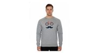 rubb r bigote sudadera gris