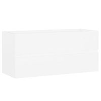armario para lavabo madera contrachapada blanco 100x385x45 cm vidaxl