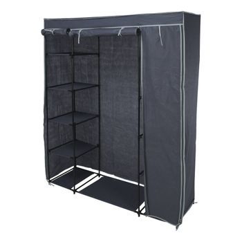 Well Home Armario De Almacenaje Camping Con Estantes Color Gris 141x45x167cm