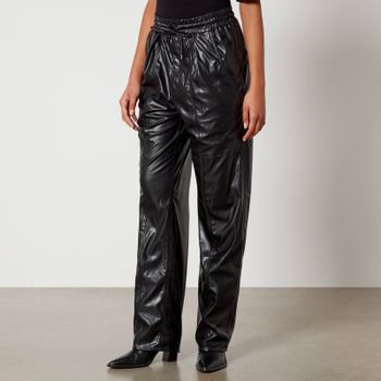 Marant Etoile Brina Wide Leg Leather Look Trousers - FR 42/UK 14