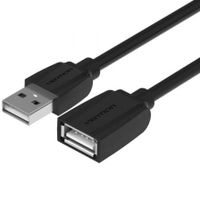 cable alargador usb 20 vention vas-a44-b500 5m negro usb macho a hembra