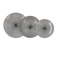 vajilla porcelana negra 18 piezas
