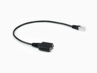 adaptador rj49 a 35mm para conexion de headsets a telefono equip