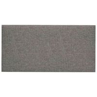 cabecero de pared 12 uds 60 x 30 cm gris claro tela vidaxl
