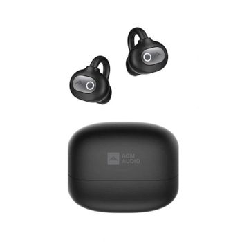 Auriculares AGM Open Buds 1 inalámbricos Bluetooth con Cancelación de Ruido, diseño open-ear y protección IPX4, negros