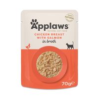 applaws cat natural en caldo 12 x 70 g - pechuga de pollo con salmon