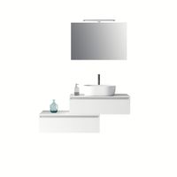 mueble de bano de 5 piezas en melamina blanco mate