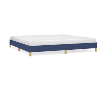 Estructura de cama de tela gris taupe azul 200x200 cm