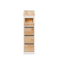 sobuy mueble auxiliar de bano blanco con 4 ruedas 3 cajones y 2 estantes 232x653x820 cm bzr54-iv-wn