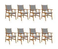 vidaxl sillas jardin 8 unidades madera maciza acacia