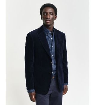 Gant para hombre. 7706315 Americana Slim Fit Corduroy marino (58), Casual, Fiesta, Algodón, Clásico