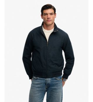 Superdry para hombre. M5012343A Chaqueta Harrington Classic marino (XXL), Casual, Algodón, Poliéster