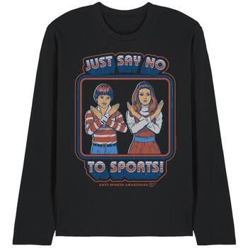 Steven Rhodes Camiseta manga larga Just Say No To Sports para mujer