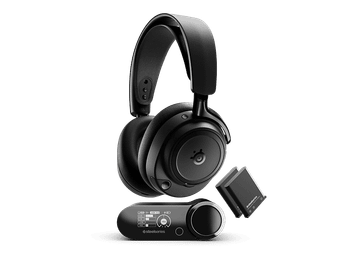 Auriculares gaming - SteelSeries Arctis Nova Elite, 30 h, Diadema, Cancelación activa de ruido (ANC), Audio alta resolución, Obsidiana