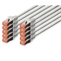 digitus cable de red s-ftp cat 6 lszh 5m gris 10 unidades