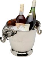 enfriador vino happy elephants de aluminio plateado