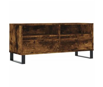 Mueble de tv madera contrachapada roble ahumado 100x34,5x44,5cm
