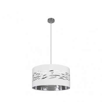 FABRILAMP Colgante Niebla 1xE27 Cromo Blanco Plata 40D