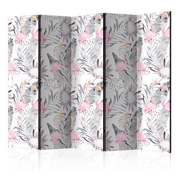 Biombo - Flamingos And Twigs Ii (225x172 Cm)