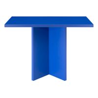 mesa de comedor cuadrada tablero laminado 3cm azul prussia 100xm