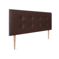 cabecero de polipiel capitone 150x115cm con patas camas 150 - chocolate