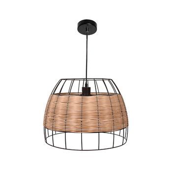 Lámpara De Techo Sotero 60w Colgante Mimbre Marrón/natural Ø42x181,5 Cm