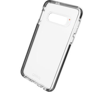 Piccadilly Galaxy S10e Silicone Case - Clear & Black, Black