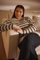 yours jersey crema de punto con rayas mujer curvy y tallas grandes yours