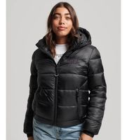 superdry para mujer w5011590a cazadora bomber acolchada sports negro m casual sostenible nylon reciclado
