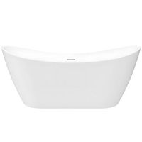banera de pie rea ferrano 160 tapa negra white 160 x 80 x 72 cm