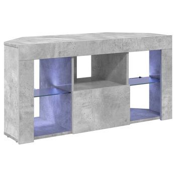 Armario Led Para Tv De Esquina 100 X 40 X 50 Cm Gris Concreto Vidaxl