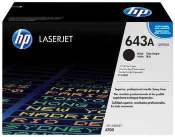 Cartucho de tóner original HP 643A Negro