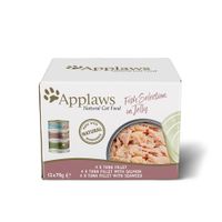 applaws cat cans mixed multipacks 70g - fish selection in jelly 12 x 70g