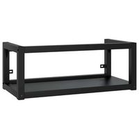 estructura de lavabo suspendido hierro negro 79x38x31 cm vidaxl