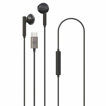 Auriculares Celly UP1100 con cable USB-C, intraurales, micrófono y control en línea, negros