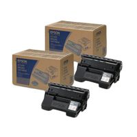 original multipack epson aculaser m4000n printer toner cartridges 2 pack -c13s051170