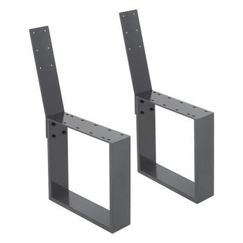 Juego De 2 Patas De Banco De Acero 40x78,5 Cm Negro Ml-design