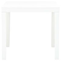 mesa de jardin  mesa de exterior de plastico blanco 78x78x72 cm