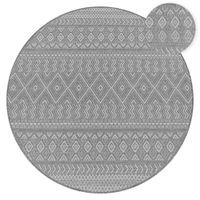 alfombras de interior y exterior verona gris  160 cm redondo