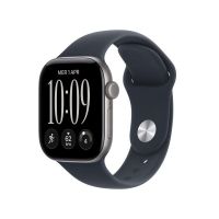 apple watch series 12 gps  cellular 42mm caja de aluminio gris con correa deportiva azul marino ml