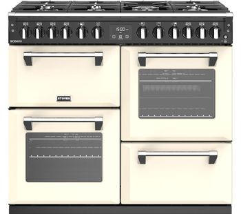 STOVES Richmond S1000DF CC 100 cm Dual Fuel Range Cooker - Cream & Black, Cream