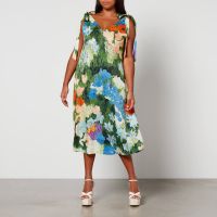 stine goya naomi stretch-jersey midi dress - s