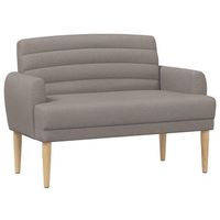 sofa amoroso con botones acolchados topo 116 x 67 x 80 cm tela vidaxl