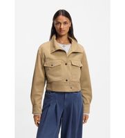 boss para mujer 50552271 chaqueta jacelia beige l casual algodon