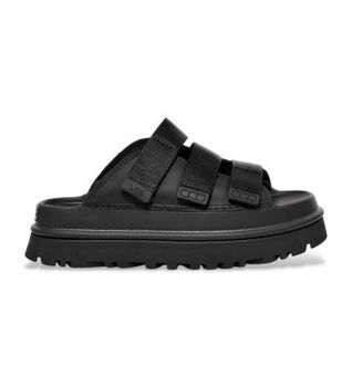 UGG para mujer. 1167430 Sandalias de piel GoldenGlow negro (41), Plano, Ninguno, Casual