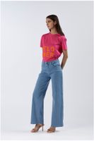vaqueros denim wide leg super stretch sky