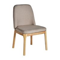 silla de lino en color beige de 58x56x85cm