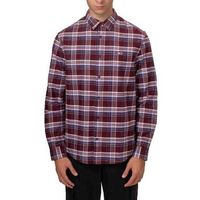 tommy hilfiger camisa manga larga chemise manches longues tommy jeans oxford tartan bordeaux para hombre
