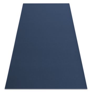 Alfombra Con Refuerzo De Goma Rumba 1390 Un Solo Color Azul Oscuro 150x200 Cm